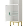 thumbnail image 3 of Bathroom Storage Cabinet, Small Corner Floor Cabinet with Door and Shelves,Adjustable Shelf,White, 3 of 7