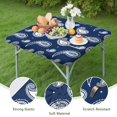 thumbnail image 4 of Decorative Flowers Pattern Elastic Table Cover with Bohemian Style for Indoor Outdoor Table Use, 4 of 6
