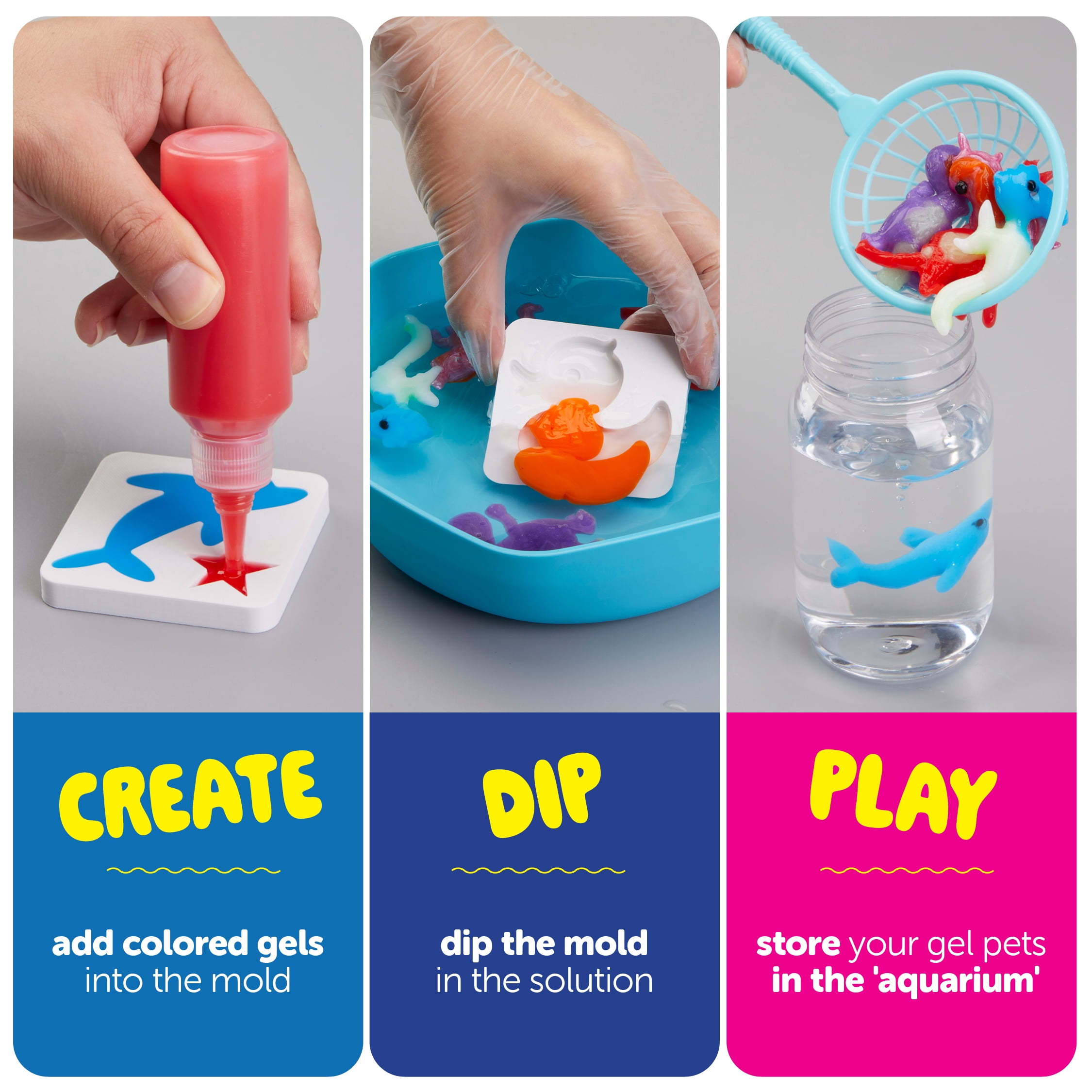 Aqua Fairy Water Gel Kit for Kids - Magic Water Elf Toy Kit - Water Pets - DIY Squishy Maker Kit - Craft Kits for Kids - Make Your Own Squishies Toys Crafts - Christmas Gifts for Kids, Boys, Girls