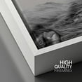 thumbnail image 4 of PixonSign Framed Canvas Print Wall Art Half of Shetland Cow Animals Wilderness Photography Realism Farmhouse/Country Portrait Relax/Calm Duotone for Living Room, Bedroom, Office - 16"x24" White, 4 of 5