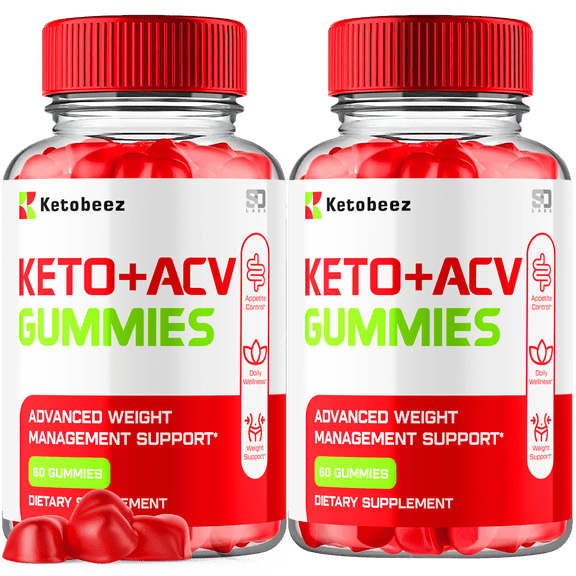 Ketobeez Keto ACV Gummies Vitamin Supplement Apple Cider Vinegar Ketosis Support, 120 Gummies