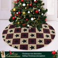 thumbnail image 3 of Yayeee Christmas Tree Skirt 35 inches for Xmas Tree Holiday Party Decoration, Checkered Stars Pattern, 3 of 6