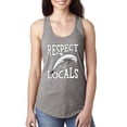 thumbnail image 2 of Wild Bobby Respect The Locals Save Our Oceans Dolphin Animal Lover Ladies Racerback Tank Top, Heather Grey, Medium, 2 of 6