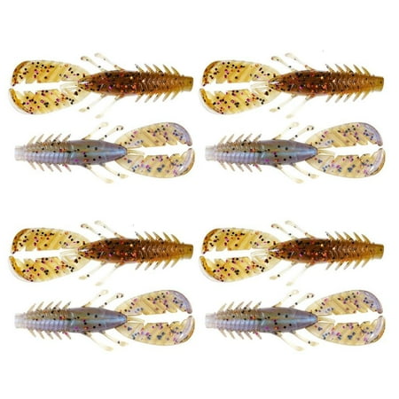 Necvior 8pcs Artificial Swimbait Saltwater Fishing Tackle Fishing Baits Lure Shrimp Soft Baits 7.5cm 3.7g Crawfish Lures