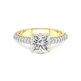 thumbnail image 3 of 2 Carat IGI Certified Princess Shape Lab Grown Diamond Engagement Ring | 14K Yellow Gold | Eloa Secret Halo Lab Diamond Ring | FG-VS1-VS2 Quality Friendly Diamonds, 3 of 5