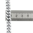 thumbnail image 4 of 10K White Gold Round Diamond Miami Cuban Link 10mm Prong Set Bracelet 5.15 CT., 4 of 7