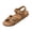 Brown, variant on Women's Adjustable Buckle Sandals, Cork Footbed Women's Summer Sandals, Open Toe Casual Walking Sandals, Women's Buckle Strap Sandals Cork Footbed Open Toe Adjustable Casual Summer Shoes, Black 5.5