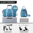 thumbnail image 3 of Women Men Gym Bag,Blue Dachshunds Dog Small Duffle Bag Spend the Night Bags for Women with Shoes Compartment Washbag,Detachable Shoulder Strap,19.7x8.3x11 Inches, 3 of 5