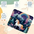 thumbnail image 3 of Alfombrilla de ratón de unicornio con base de goma antideslizante, cuadrada, protector para portátil, para juegos de ordenador, escritorio, para la escuela, oficina y hogar, 8,3 x 9,8, 3 of 7