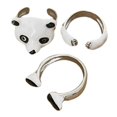 thumbnail image 4 of segolike Animals Open Rings Durable Fashion Lady Girls Gift Finger Rings Adjustable Rings Panda 3Pcs Silver, 4 of 9