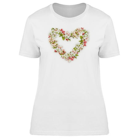 Apple Blossom Leaves Heart Shape Tee Women's -Image by (Best Clothes For Apple Body Shape)