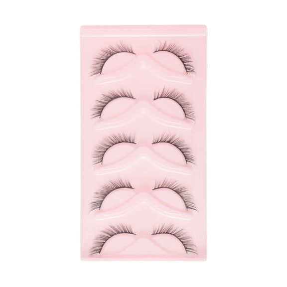 Unique Bargains 5 Pair Dense False Eyelashes for Makeup Black K3