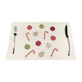 thumbnail image 1 of XMXT 1 Pcs Woven Placemats, Flat Santa Stick Pattern Stain Resistant Anti-Skid Placemat for Kitchen Table, 12 x 18 inches, 1 of 6