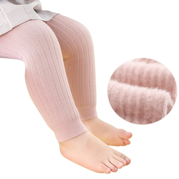 PINQI Baby Pull On Leggings Baby Girls Soft Warm Winter Knitted Tights Cotton Toddler Ninth Pants Tights Cute Animal Plus Children Leggings Pantyhose