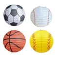 thumbnail image 4 of Lintería de papel deportes a mano hecha de feliz cumpleaños Decoración de fiestas (fútbol), 4 of 5