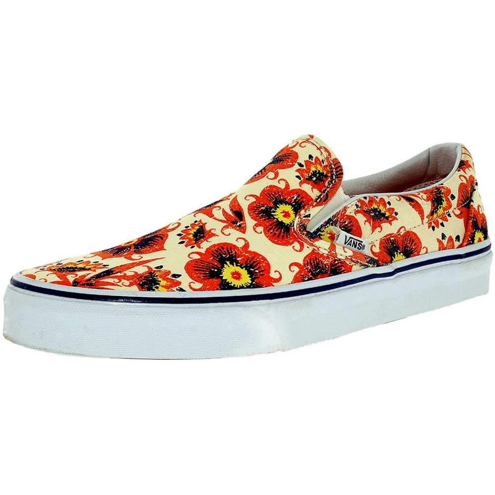 Vans - Vans Classic Slip-On Men Round Toe Canvas Multi Color Skate Shoe ...