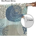 thumbnail image 6 of Coastal Blackout Curtains Ocean Starfish Coral Blue Green Bedroom Bathroom Living Room Kitchen Decor Rod Pocket 2 Panels 42x63in, 6 of 6
