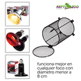 thumbnail image 4 of Reptizoo Protector de quemaduras para calentadores, protector de focos y luminarias, incluye soquet de hasta 100 W, y foco incandescente de 75 W REPTI ZOO Protector para reptiles, lámpara, 4 of 7