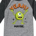 thumbnail image 3 of Monsters Inc. - Mike Yeah Maybe - Toddler & Youth Raglan Graphic T-Shirt, 3 of 5