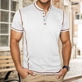 thumbnail image 2 of Nafuu Men T Shirts Solid Color Crew Neck Short Sleeve For Soft Breathable Everyday Comfort Fit Tee Top Lovely Vacation Workout Shirts For Men, 2 of 6