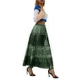 thumbnail image 4 of Sunisery Women Y2K Fairy Grunge Midi Skirt Vintage Boho Elastic High Waist A Line Layer Ruffle Swing Maxi Skirt Fairycore Streetwear, 4 of 6