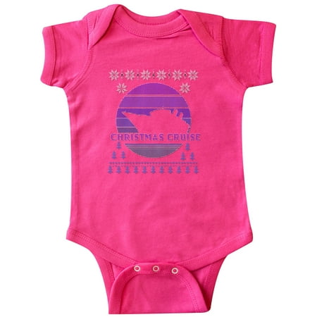 

Inktastic Faux Ugly Sweater Christmas Cruise Gift Baby Boy or Baby Girl Bodysuit