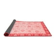 thumbnail image 2 of Ahgly Company Indoor Round Abstract Red Modern Area Rugs, 5' Round, 2 of 4
