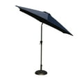 thumbnail image 3 of 8.8 feet Outdoor Aluminum Patio Umbrella，Market Umbrella with 33 pounds Round Resin Umbrella Base，Push Button Tilt and Crank lift，Navy Blue, 3 of 8