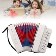 thumbnail image 1 of Acordeón de Botones, Acordeón de Botones para Principiantes Control de 7 Teclas 2 Bajos Instrumento Musical Educativo para Niños Práctica de Interpretación en Escenario, 1 of 7