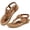 Brown, variant on Ablanczoom Flip Flops Womens Sandals: Comfortable Flat Sandals for Women Beach Shoes with Elastic Ankle Strap
