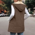 thumbnail image 3 of Long Vest Women Outerwear Reversible 2024 Fall Winter Warm Sleeveless Zip Up Hoodie Coat With Pockets Jackets Outerwear Women plus Size 4x down for It All Jacket Parks A Hunker down Jacket Oily Coat, 3 of 5