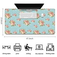 thumbnail image 5 of Long Mouse Pads for Desk,Pioneer Flower Floral Print Pattern Desk Mats on Top Of Desks, Desk Mouse Pad Extra Large with 3mm Non-Slip Base and Stitched Edge for Gaming,Office,Work,Home 47.3"x23.6", 5 of 6