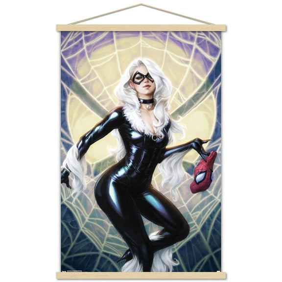 Marvel Comics - Black Cat - The Amazing Spider-Man Cover #25 Wall Poster with Wooden Magnetic Frame, 22.375" x 34"