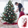 thumbnail image 1 of 34 piezas de adornos colgantes para árbol de Navidad, suministros para fiestas, bolas de plástico para colgar en la puerta., 1 of 6