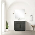 thumbnail image 4 of 36" W X 22" D Black Oak Bath Vanity With Quartz Top, Faucet , Soft Close, Solid Wood And Material Construction, 4 of 5