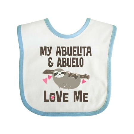 

Inktastic My Abuelita and Abuelo Love Me Gift Baby Girl Bib