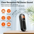 thumbnail image 4 of FM Portable Radio, Rechargeable Pocket Radio with Best Reception Digital Tuning, LCD Screen,Belt Clip, Stereo Sound Earphone Jack for Gym, Jogging, Walking, Camping, 4 of 8