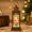 2024新款方灯镂空打电话老人, variant on Enchanting Santa Claus Wind Lantern - Gold Square Christmas Decoration with Water Tree Design, Holiday Gift for Festive Ambiance, Tabletop Lantern for Indoor Use