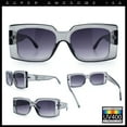 thumbnail image 3 of Womens Retro Mod Rectangle Thick Plastic Luxury Minimalist Plastic Sunglasses Slate - Smoke, 3 of 8