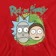 thumbnail image 2 of Rick and Morty Floating Heads Unisex Adult Pull-Over Hoodie, Red, X-Large, 2 of 5