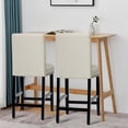 thumbnail image 4 of Costway Set of 2 25'' Kitchen Breakfast Chairs Nailhead Barstools Beige, 4 of 10