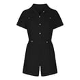 thumbnail image 4 of Bixock Women's Summer Romper,Cargo Pants for Women,Solid Cargo Style Toggle Button Pocket Short Jumpsuit Leisure 1 Piece Outfit, 4 of 4