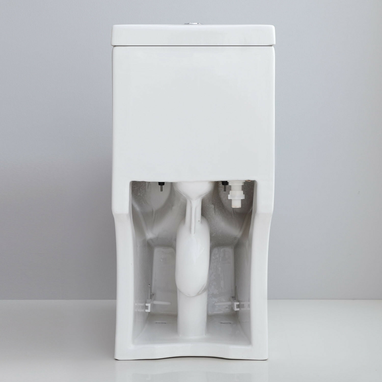 HOROW Small Toilet One Piece Short Compact Bathroom Tiny Mini Commode Water Closet Dual Flush Concealed Trapway
