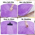 thumbnail image 7 of Socofuz 4x4ft Purple Fluffy Area Rugs, Soft Indoor Modern Round Carpets Perfect for Kid's Room, Cloakroom, 7 of 7
