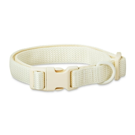 Vibrant Life Neoprene Cushioned Adjustable Dog Collar, Vanilla Cream, Medium