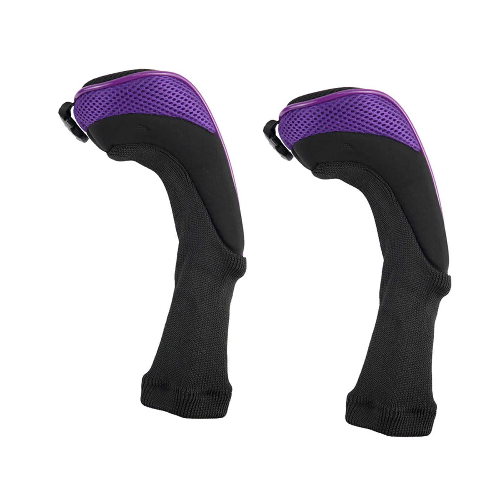 funtasica 2 Pieces Golf Hybrid Club Cover Club Headcovers Accessories Club Protector Sleeve Equipment Polyester Wear Resistant Anti Scratch Lightweight Design S Purple