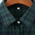 thumbnail image 4 of Camisas De Sport Para Hombre Camisa de manga larga con solapa de hebilla a rayas casual para hombre Blusa superior (Army Green, XXL), 4 of 7