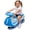 Blue, variant on 2-in-1 Smart Design 12V Kids Electric Wiggle Car with LED Stream Lights, Flashing PU Wheels, Bluetooth Music, 5 MPH Speed, Triangular Stability Frame for Ages 3-8 -Purple