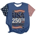 thumbnail image 3 of MAIHAN 250 Years Tshirt Women Women American Flag Print 250 Years Independence Tee Summer T Shirt Patriotic Freedom Semiquincentennial Shirt for 250th Year, 3 of 3
