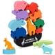 thumbnail image 1 of Bloques de madera apilables, juego Montessori, bloques de equilibrio, desarrollo de la motricidad fina, juguetes de actividad para niñas de 3 a 12 años, mundo animal, 1 of 5